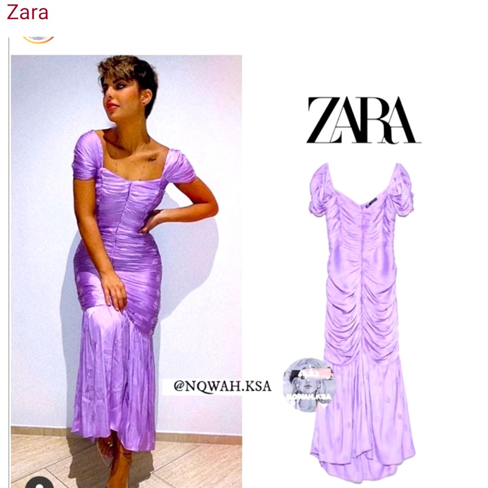 Gorgeous Lilac draped midi dress